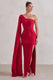 Romi | Red One Shoulder Twist Design Maxi Dress - Club L 