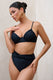 High Tide | Black High Waisted Twist Front Bikini Bottoms - Club L 