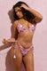 Sweep | Pink Porcelain Print Beaded String Bikini Bottoms - Club L 