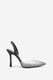 Covergirl | Black Diamante Sling Back Pointed Heels - Club L 