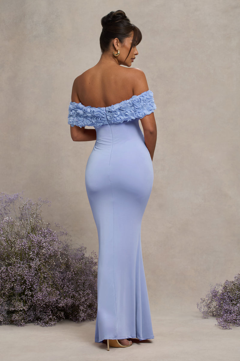 HR_CL129851312 - Inflorescence | Powder Blue Mesh Floral Bardot Maternity Maxi Dress6.jpg