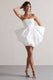 Bladen | Cream Bandeau Mini Dress With Detachable Bow Skirt - Club L 
