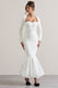 London | Cream Sweetheart Maxi Dress With Volume Hem - Club L 
