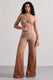 Connection | Gold Metallic Ombre Trousers - Club L 
