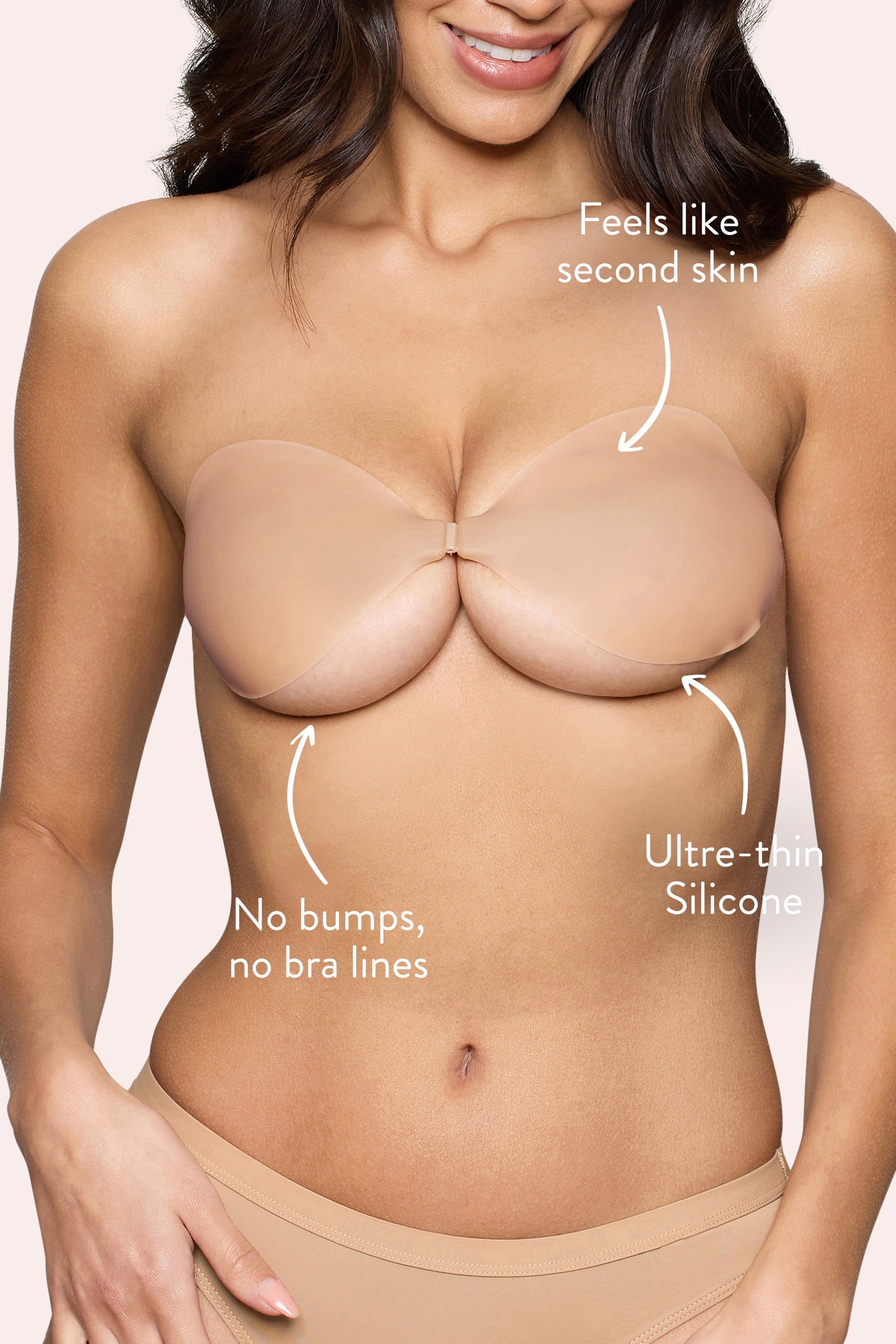 Invisibra | Boomba Beige Invisible Sticky Bra - Club L 