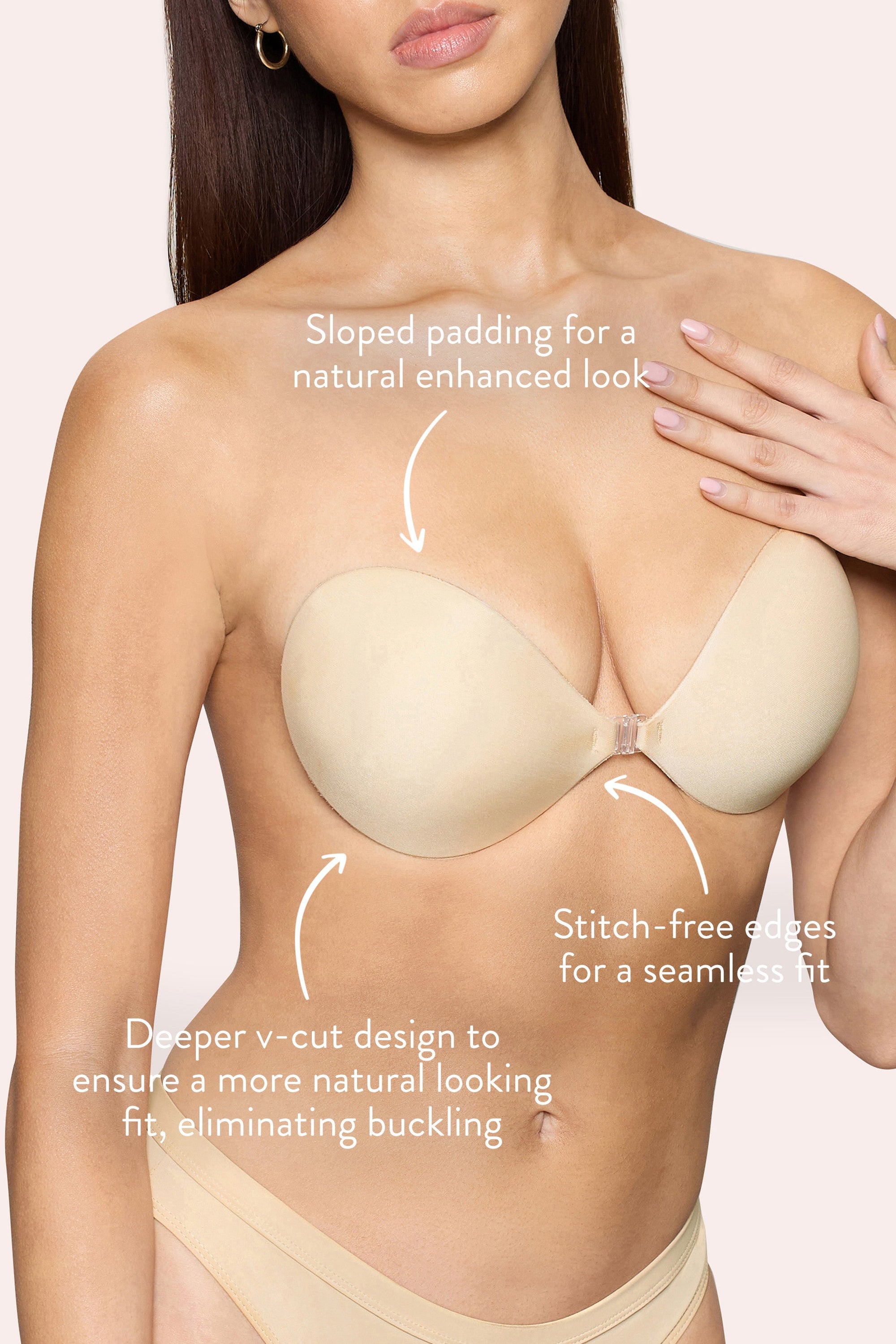 Magic Sticky Bra | Boomba Sand Padded Sticky Bra - Club L 
