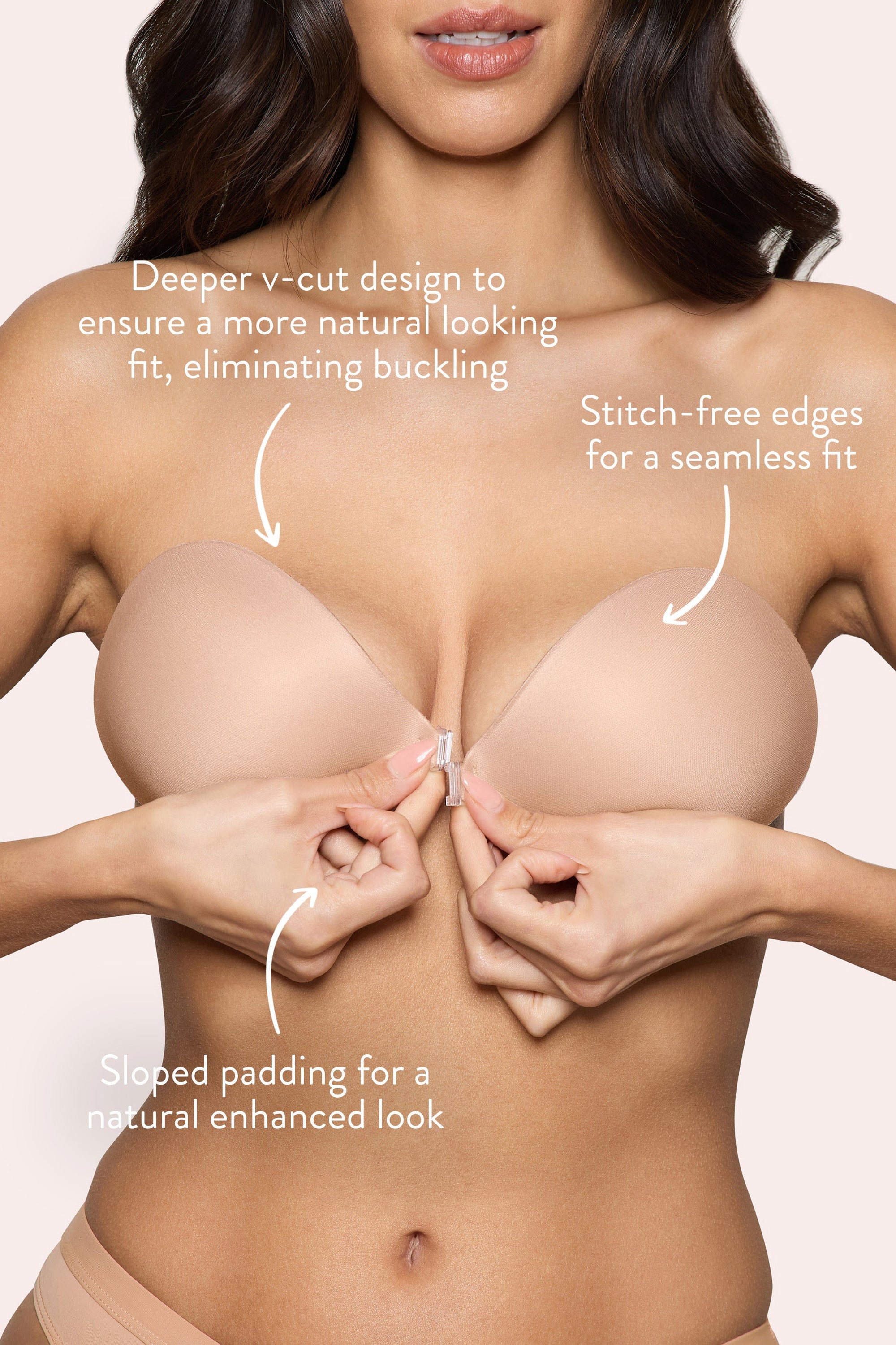 Magic Sticky Bra | Boomba Beige Padded Sticky Bra - Club L 
