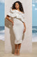 When In Rome | White Asymmetric Ruffle Midi Dress - Club L 