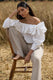 Cove | White Bardot Puff-Sleeve Ruffle Top With Bows - Club L 