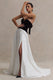 Lucienne | Black & Cream Sweetheart Corset Split Maxi Dress - Club L 