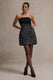 Park Avenue | Black Boucle Strapless Tailored Mini Dress - Club L 