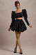 Tosca | Black Satin Bubble Mini Skirt - Club L 