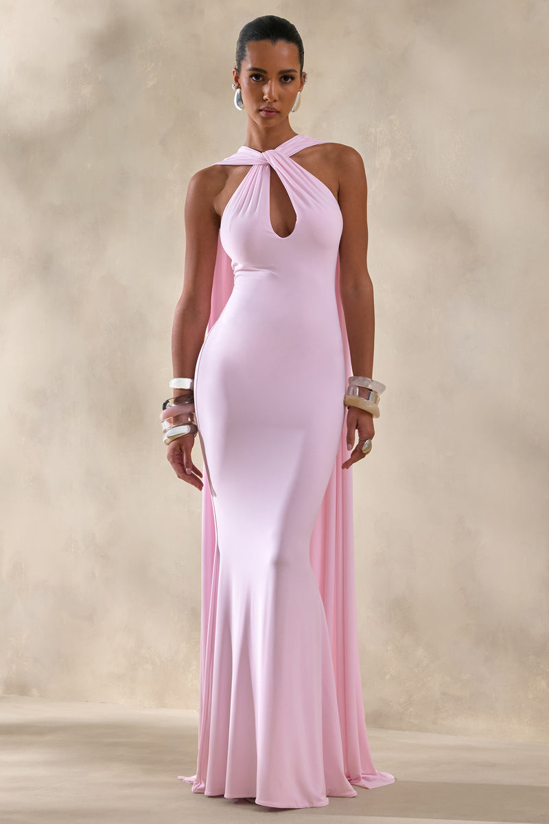 ECM_HR_CL135876081 - Rhoda | Light Pink Twist Halter-Neck Cape Maxi Dress 0.jpg