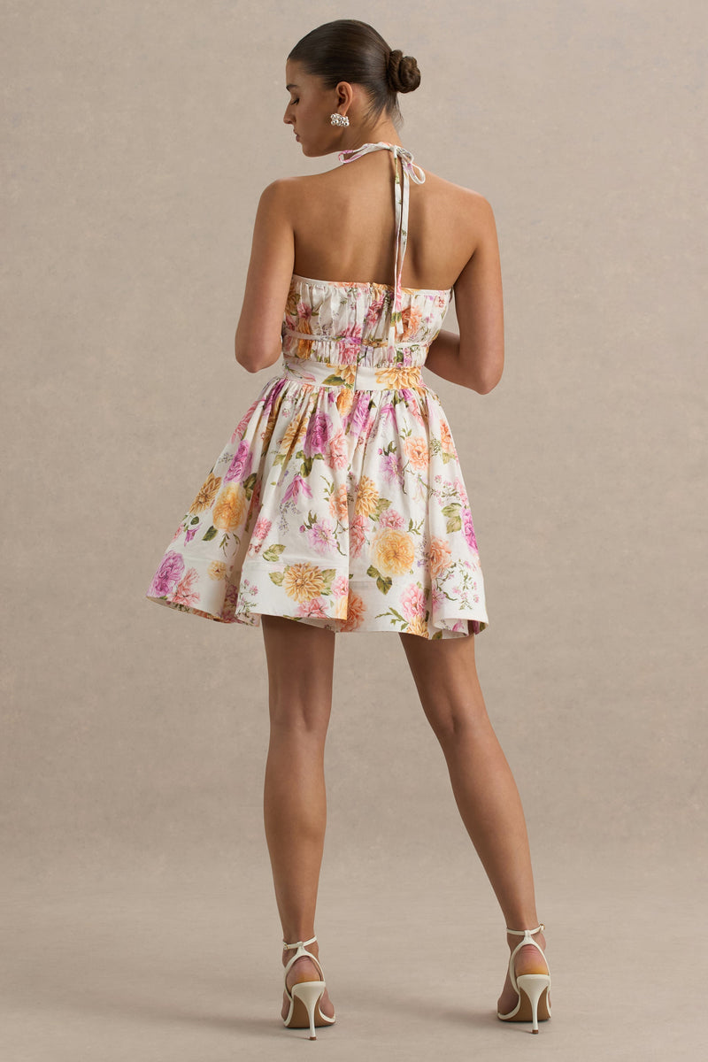HR_CL136185266 - Kasey _ Cream Floral Print Halter-Neck Mini Dress With Ruffle Detail 81.jpg