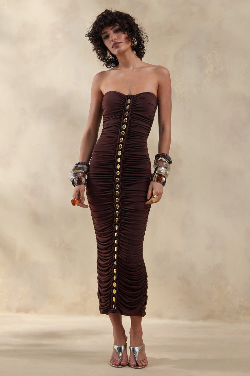 ECM_HR_CL136240067 - Spontaneity _ Brown Bandeau Ruched Midi Dress 1.jpg