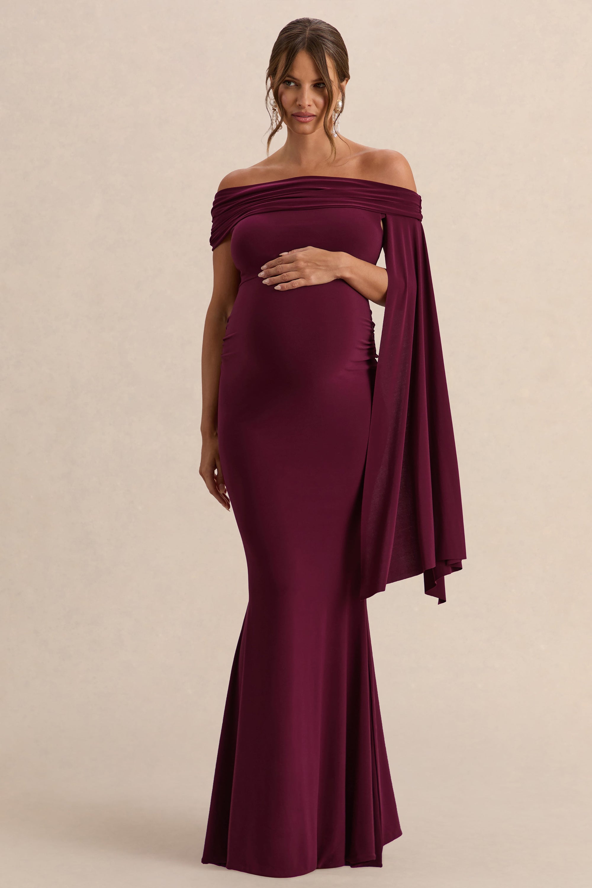 ECM_HR_CL136305102----Aquila-Burgundy-Bardot-Maternity-Maxi-Dress-With-Draped-Detail-0.jpg