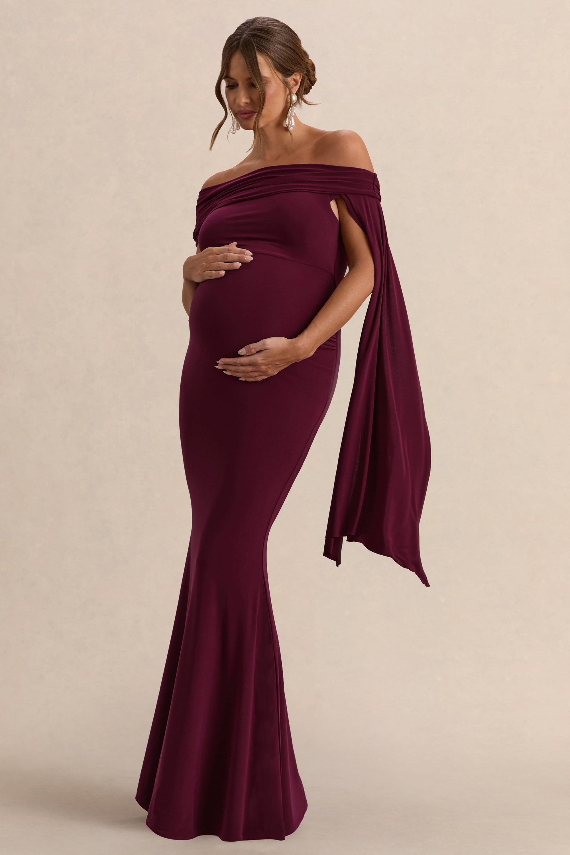 ECM_HR_CL136305102----Aquila-Burgundy-Bardot-Maternity-Maxi-Dress-With-Draped-Detail-3.jpg