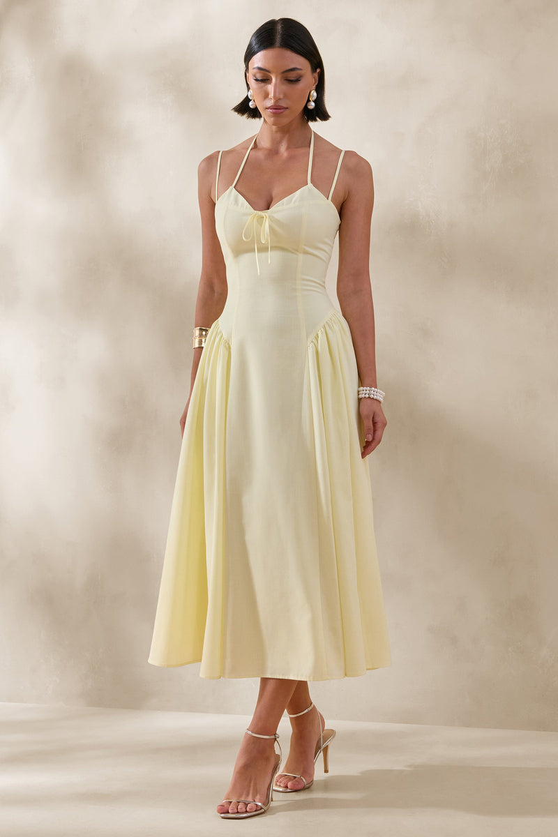ECM_HR_CL136497176 - Audrey _ Lemon Sweetheart-Neck Midi Dress With Ruching Detail 0_HERO.jpg