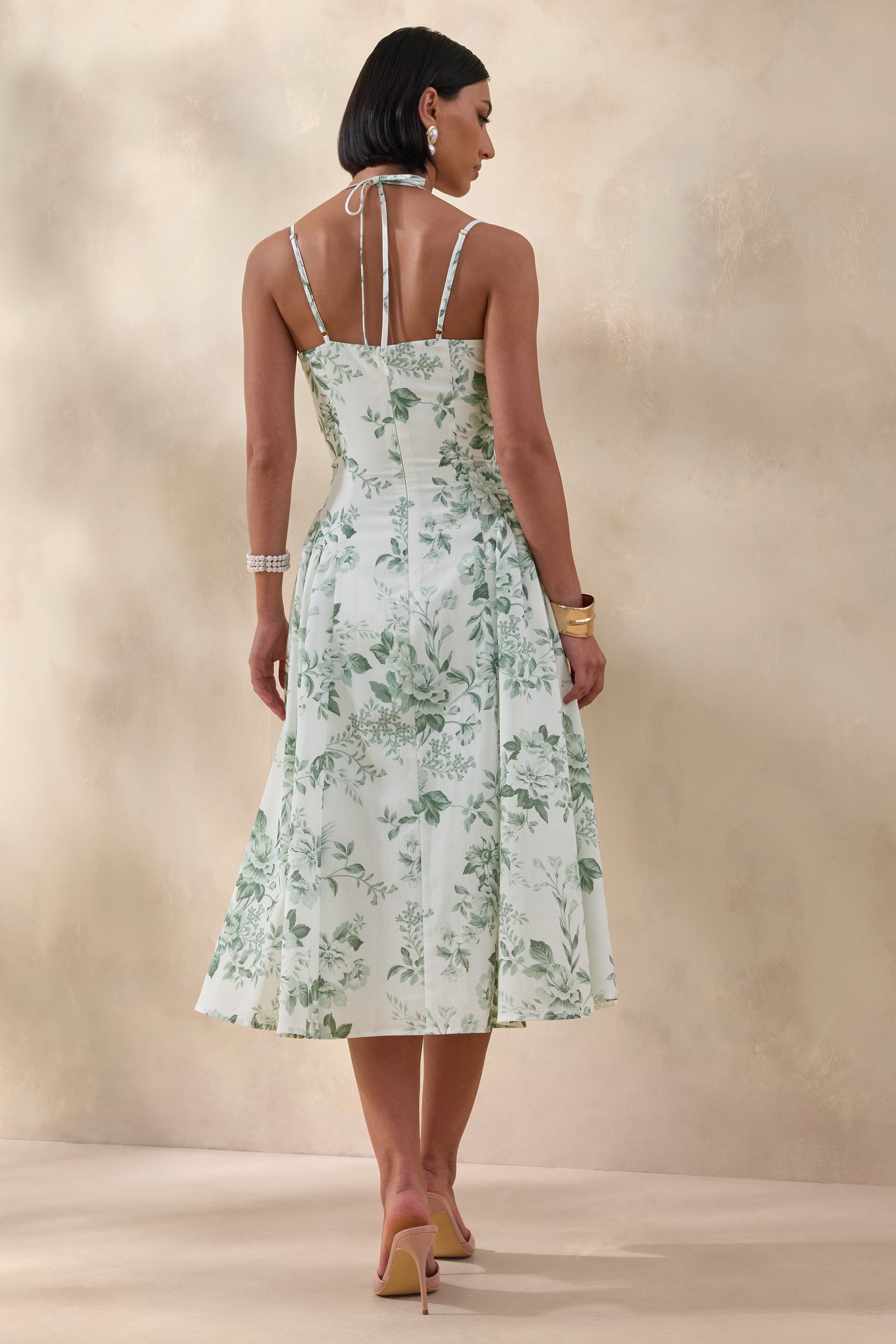 ECM_HR_CL136497383 - Audrey | Green Floral Print Sweetheart-Neck Midi Dress With Ruching Detail 04.jpg
