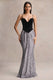 HR_CL136703437 - Aeris - Black Velvet And Silver Sequin Plunge-Neck Maxi Dress 01.jpg