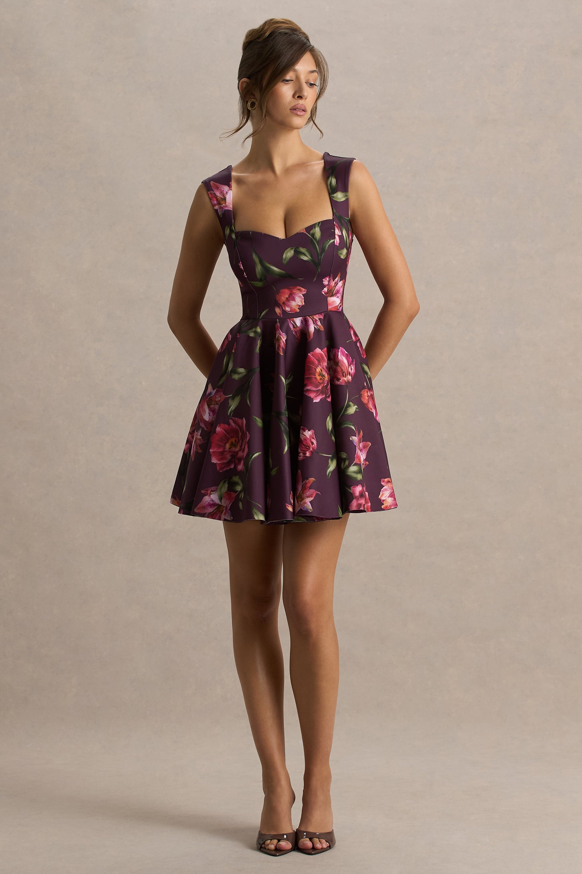 HR_CL136768447 -  Magic Burgundy Floral Print Sweetheart-Neck Mini Dress5.jpg