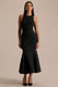 HR_CL136778002 - Sally Black Crew-Neck Midi Dress With Drop Waist And Pleated Detailing 01.jpg