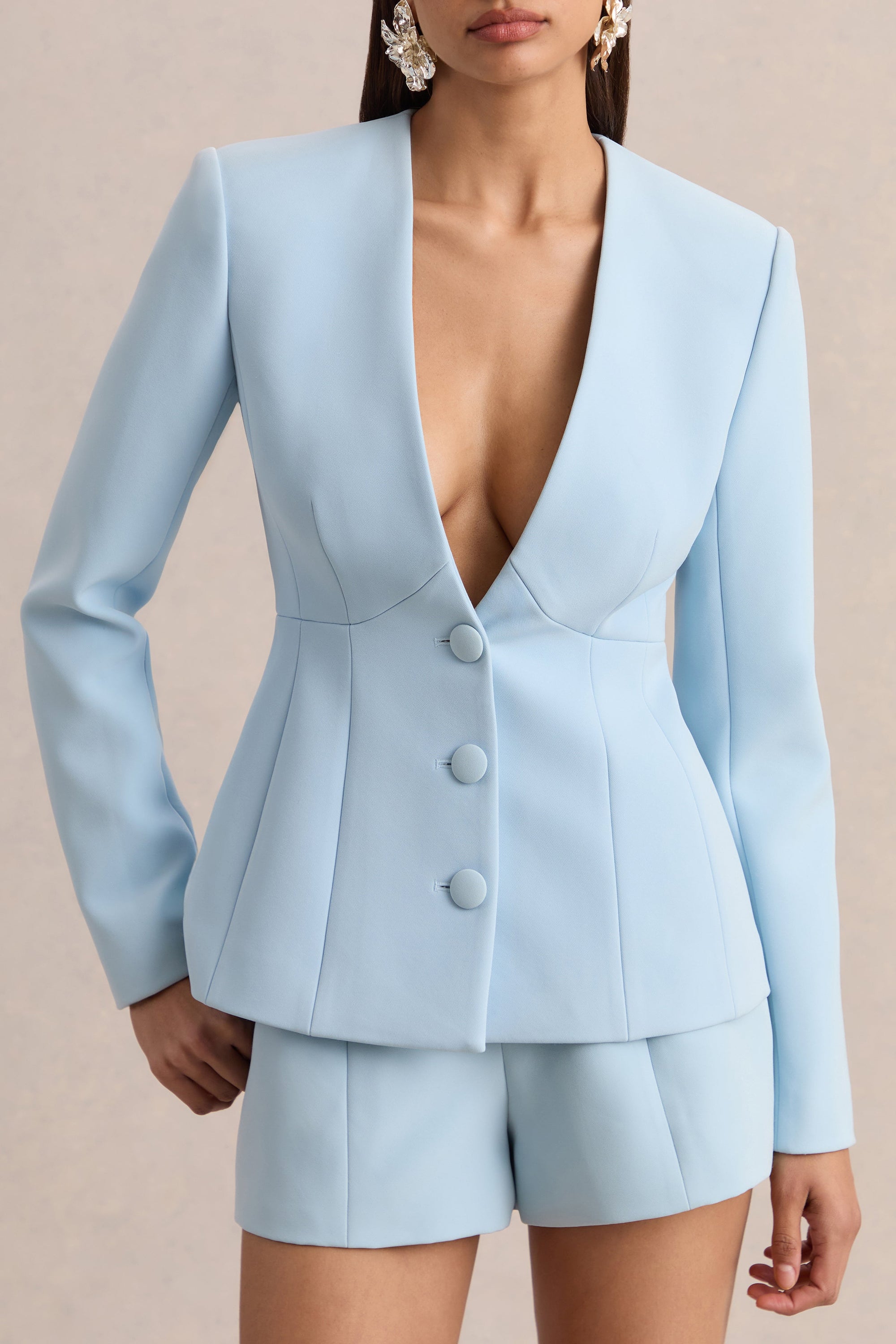 ECM_HR_CL136845013_Rosalina Light Blue Extreme-Plunge Neck Tailored Blazer_04.jpg