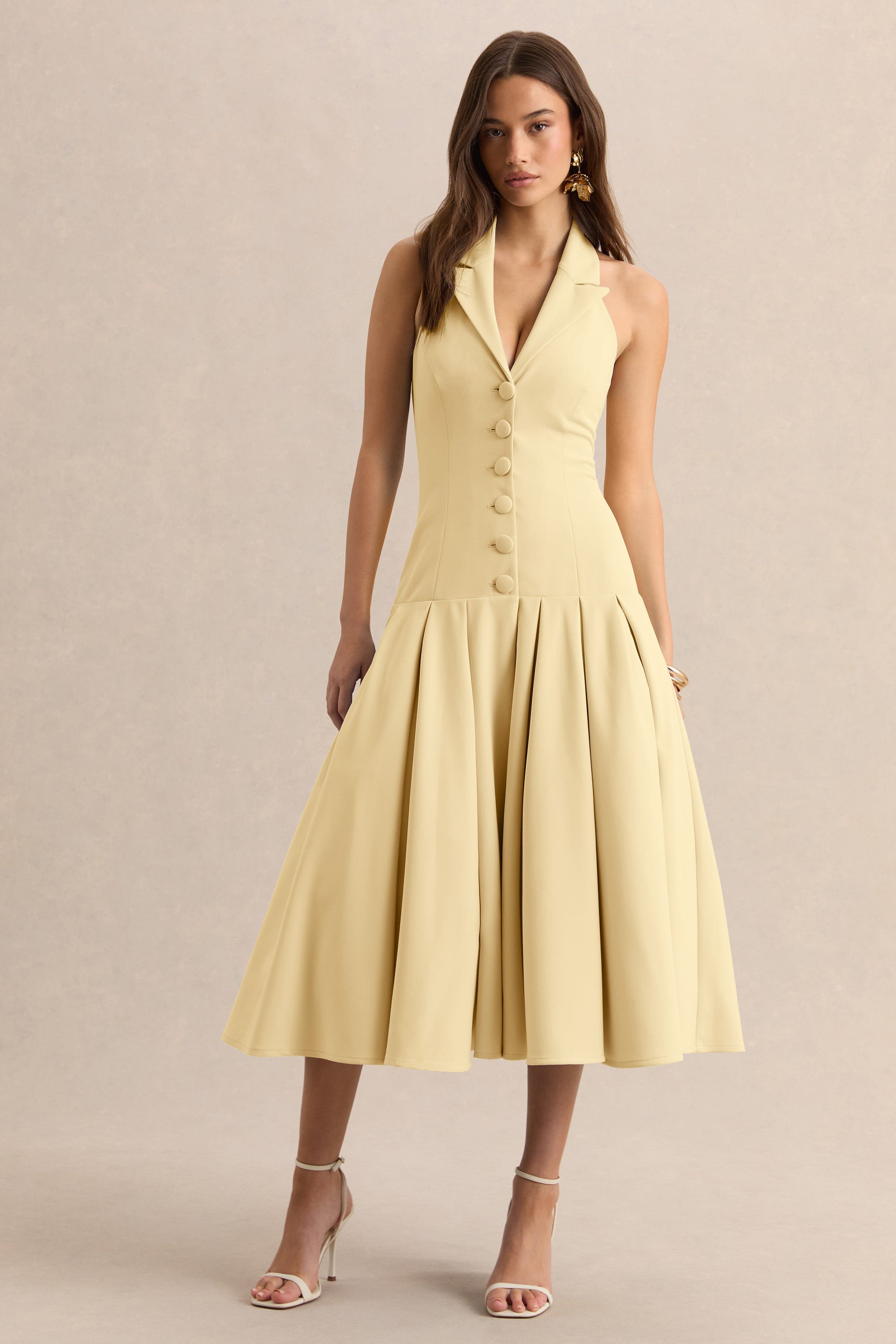 CL137121121 - Elise _ Lemon Plunge-Neck Midi Dress With Drop-Waist 1.jpg
