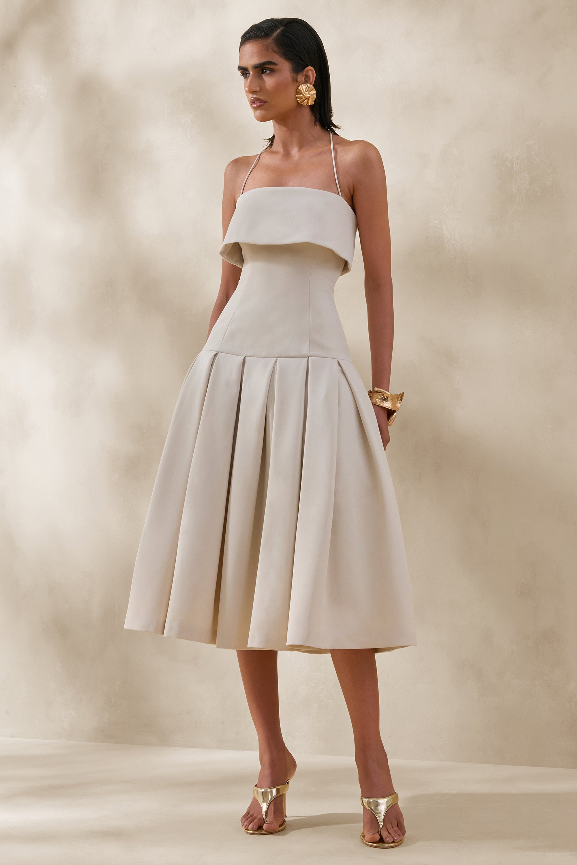ECM_HR_CL137129111 - Dazira _ Cream Square-Neck Midi Dress With Drop-Waist 0_HERO.jpg