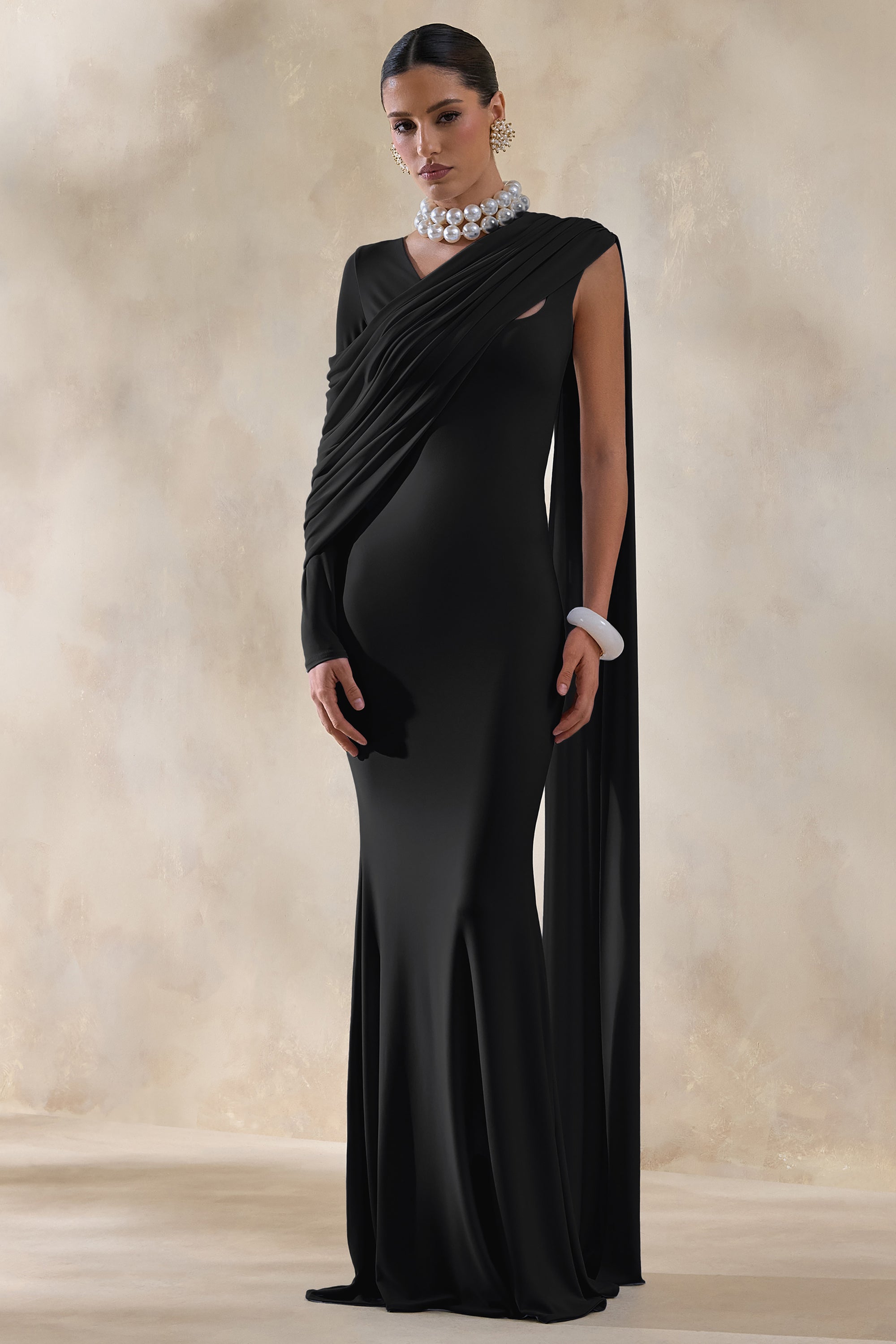 ECM_HR_CL137139001---Rubelle-Black-Asymmetric-Neck-Maxi-Dress-With-Draped-Detailing0.jpg