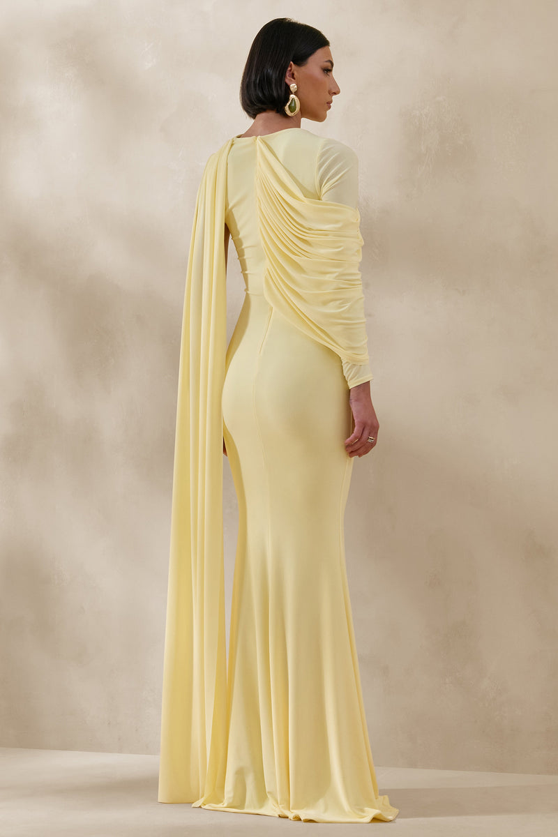 ECM_HR_CL137139121 - Rubelle _ Lemon Asymmetric-Neck Maxi Dress With Draped-Detailing 2.jpg