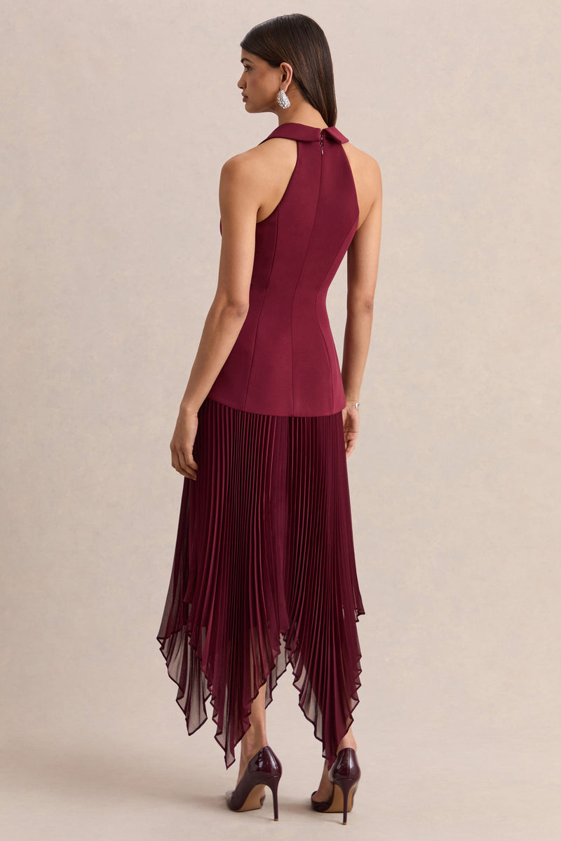 ECM_HR_CL137140102 - Marvelle _ Burgundy Plunge-Neck Maxi Dress With Hanky Hem 06.jpg