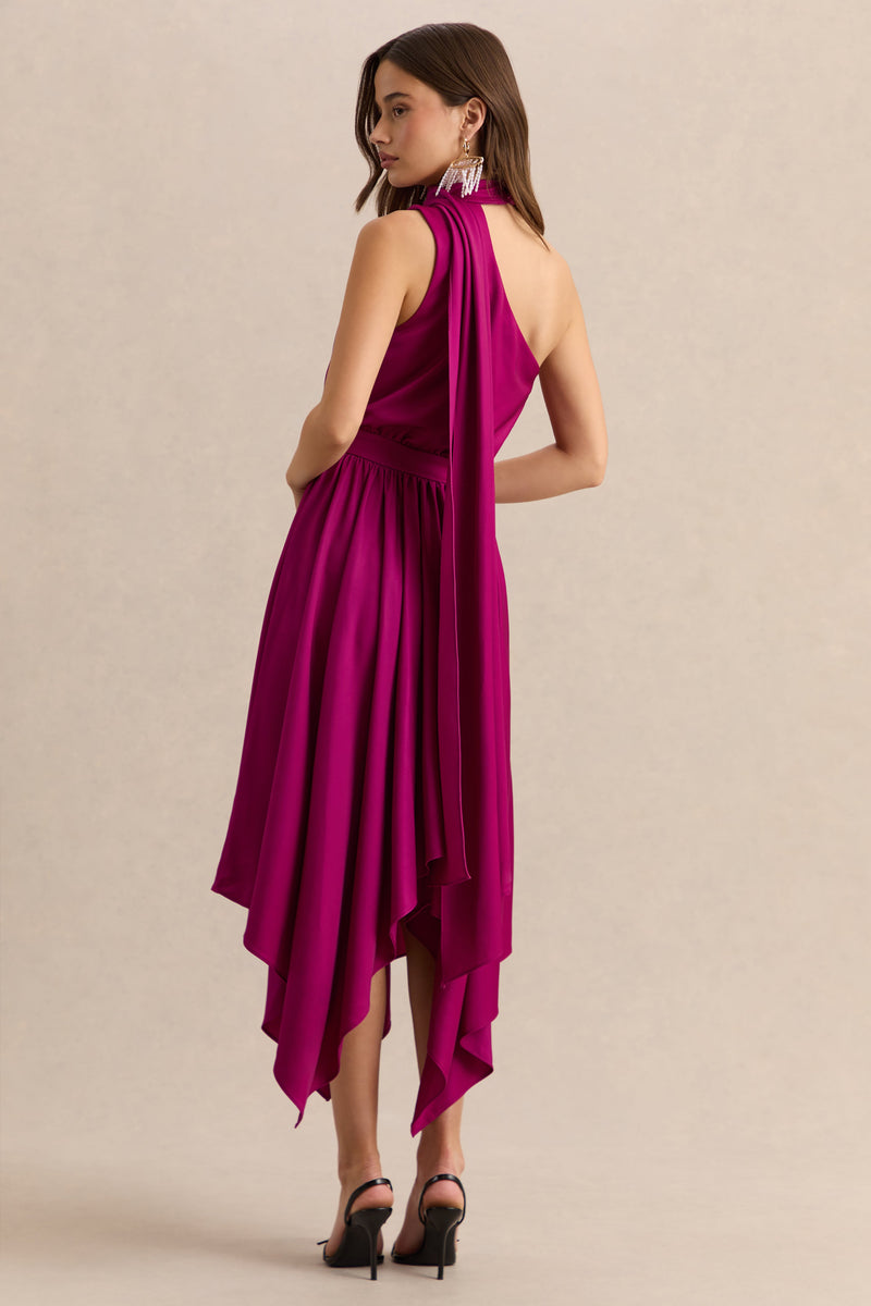 ECM_HR_CL137146080---Caluna---Hot-Pink-Satin-Asymmetric-Neck-Midi-Dress-With-Scarf-Detail-07.jpg