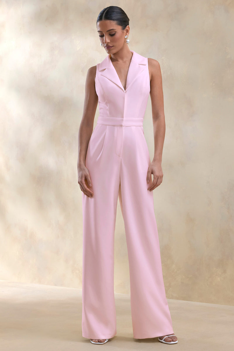 ECM_HR_CCL137207081 - Brillora Light Pink Plunge-Neck Tailored Jumpsuit 0.jpg