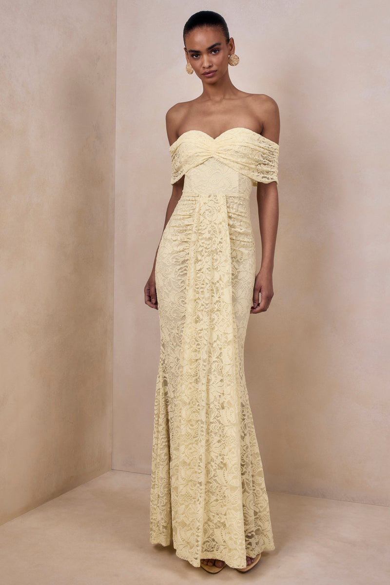 ECM_HR_CL137216121 - Aries | Lemon Lace Bardot-Neck Maxi Dress With Gathered Detailing 0.jpg