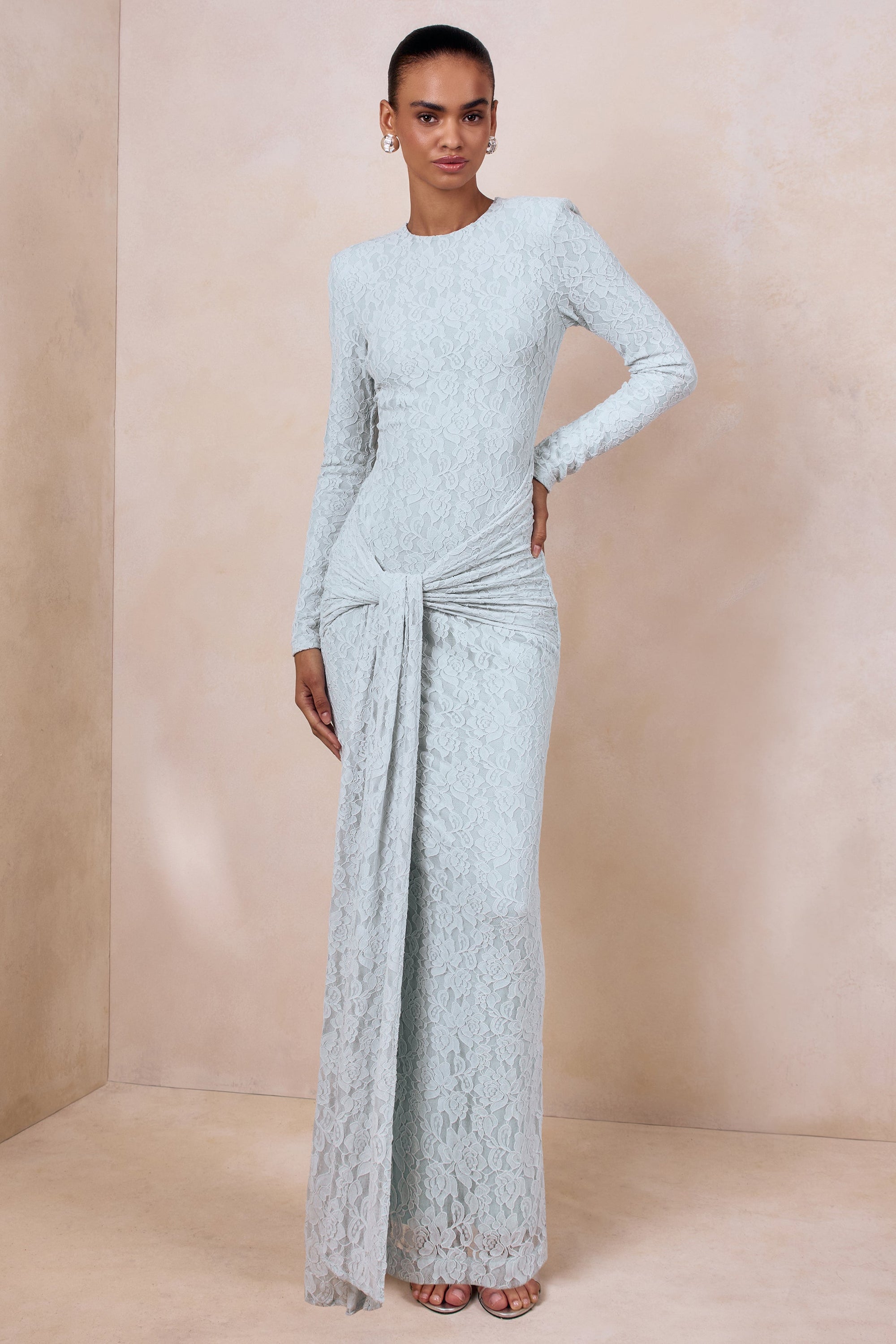 ECM_HR_CL137264013 - Evangela | Powder Blue Lace Crew-Neck Maxi Dress With Wrap-Detail 0.jpg