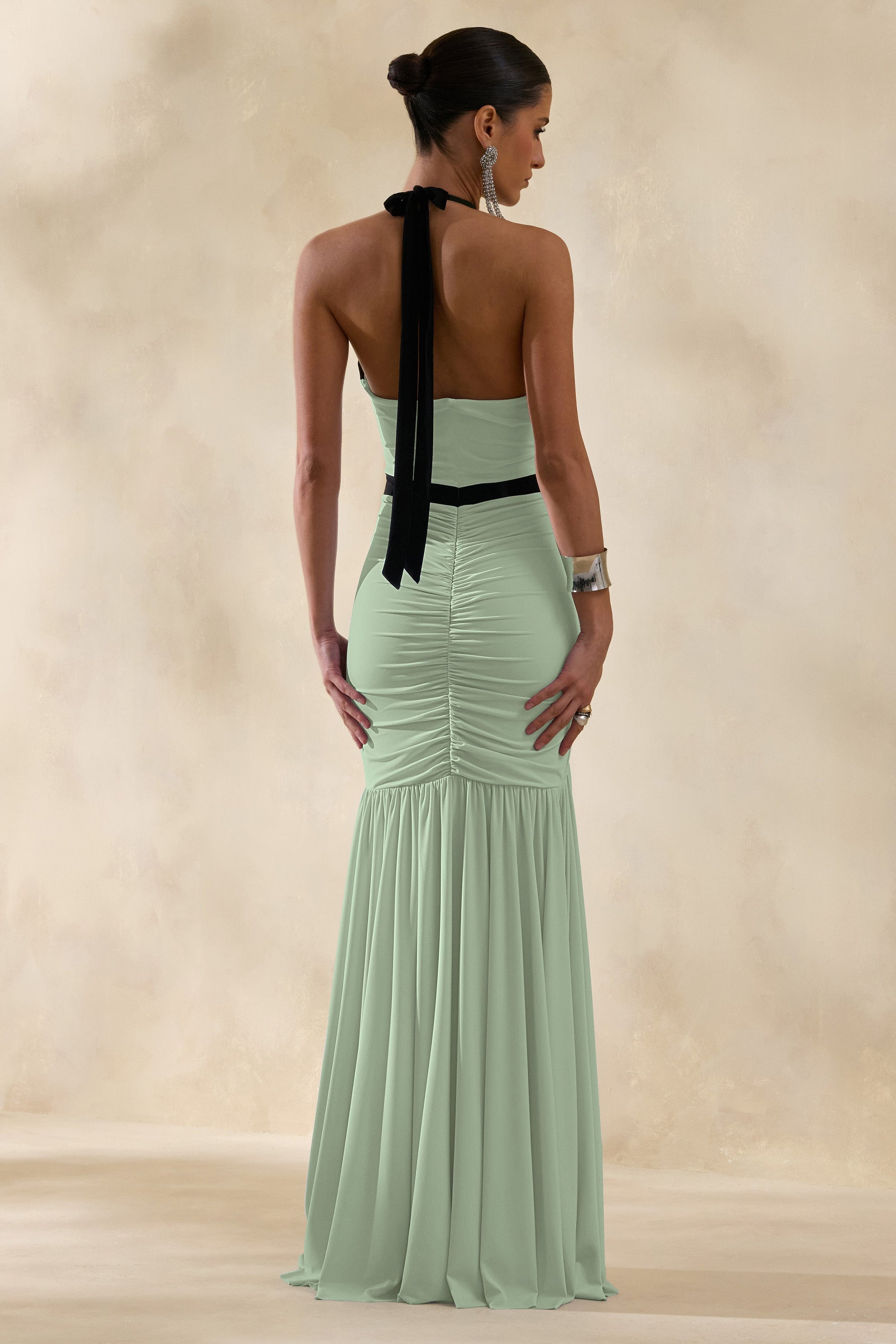 ECM_HR_CL137279032 - Cosmina _ Mint Plunge-Neck Maxi Dress With Bow-Detail 2.jpg