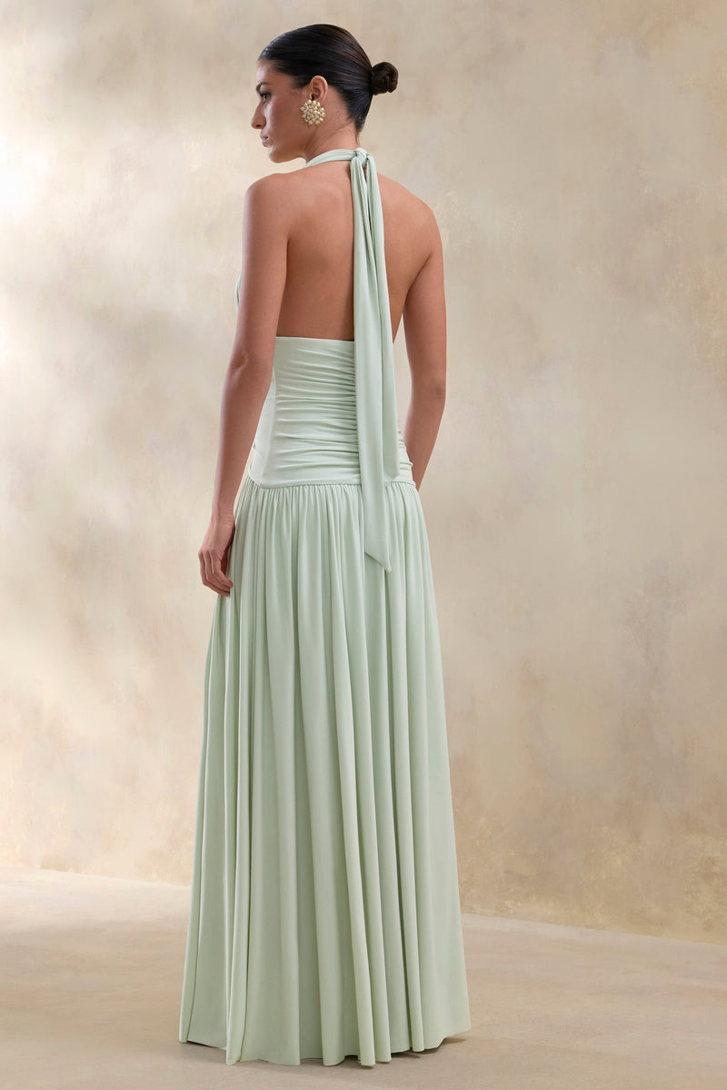ECM_HR_CL137280032 - Bettina _ Sage Plunge-Neck Maxi Dress With Gathered-Detailing 2.jpg