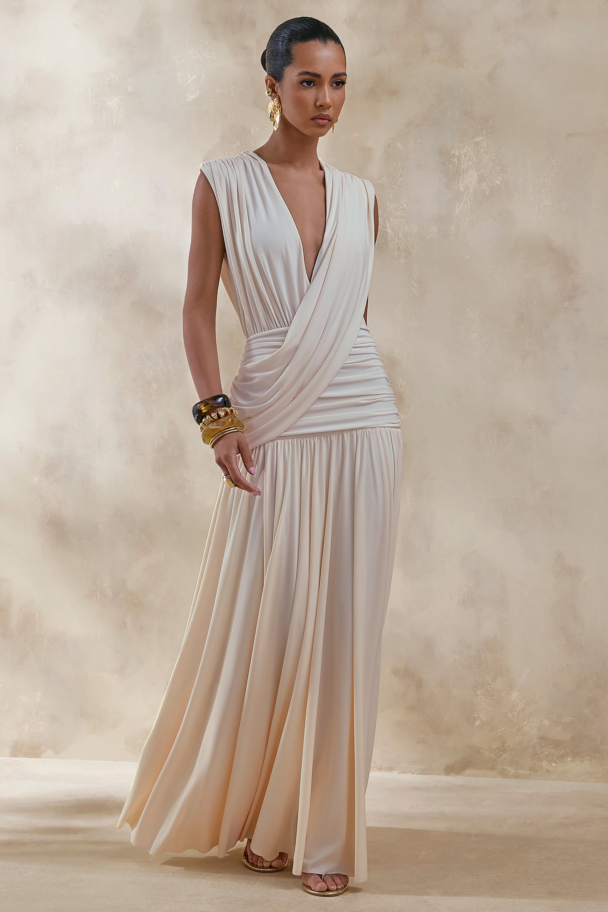 ECM_HR_CL137281111---Glorina-_-Cream-Plunge-Neck-Maxi-Dress-With-Draped-Detailing-2.jpg