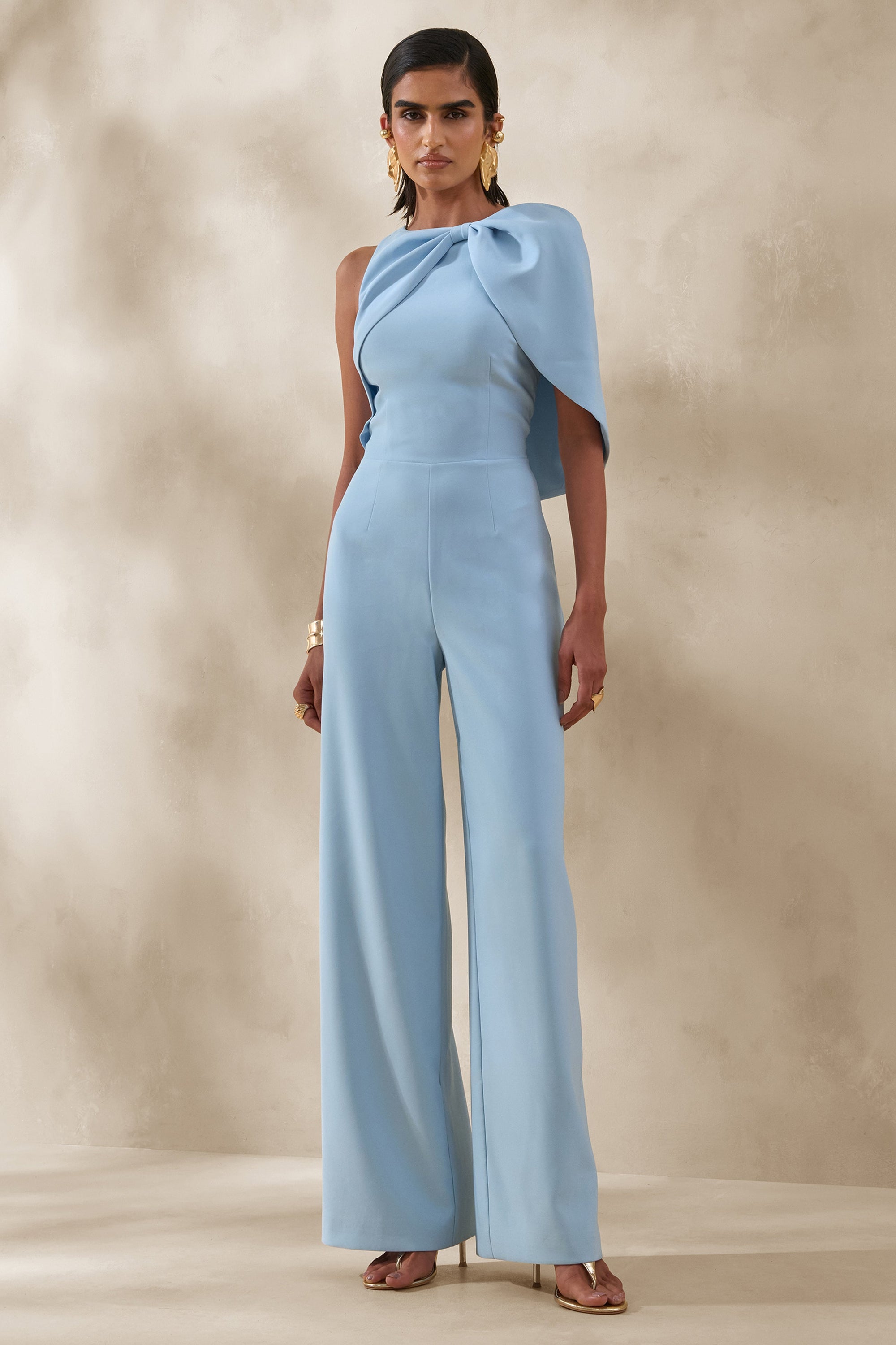 ECM_HR_CL137292016 - Quinley _ Powder Blue Asymmetric-Neck Jumpsuit With Cape-Sleeve 1.jpg