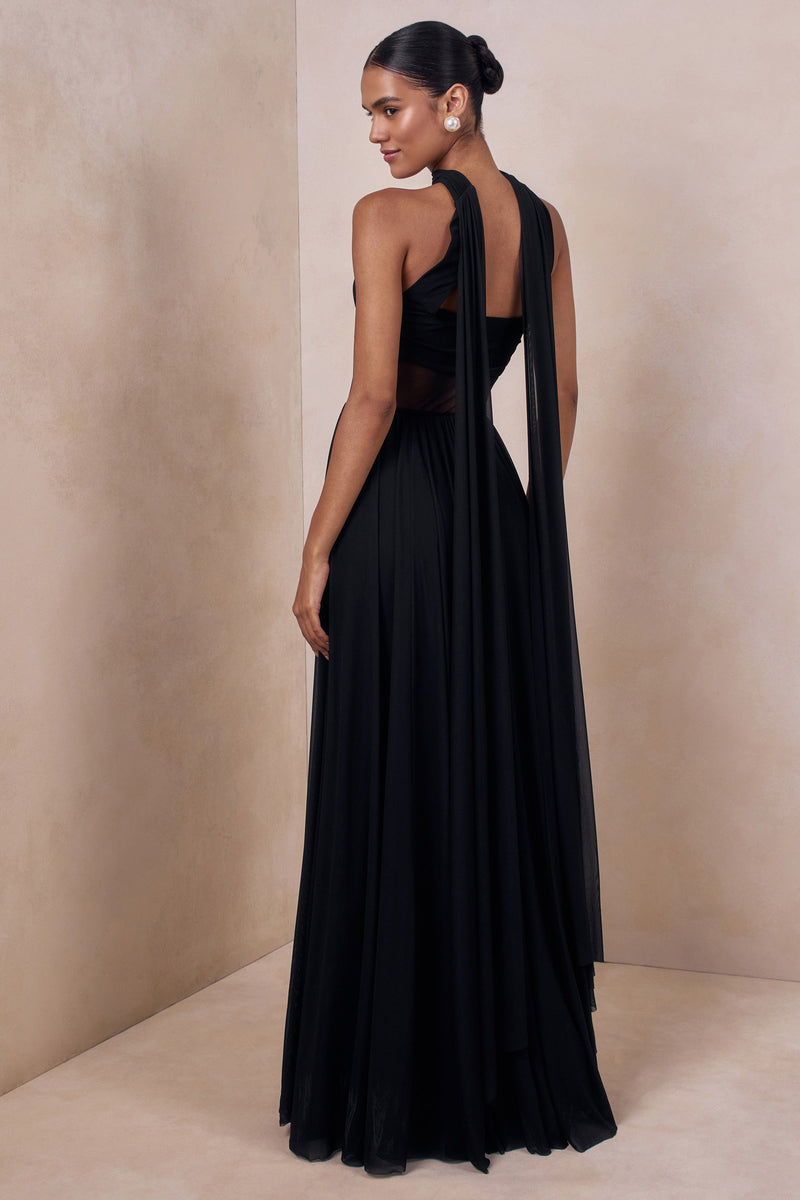 ECM_HR_CL137298001 - Lyvoria | Black Bandeau Maxi Dress With Mesh-Detail And Scarf 6.jpg