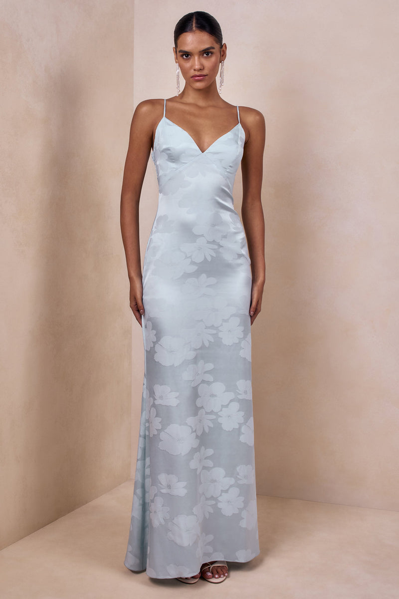 ECM_HR_CL137318013 - Carelle | Powder Blue Satin Plunge-Neck Maxi Dress With Asymmetric Drop-Waist 02.jpg