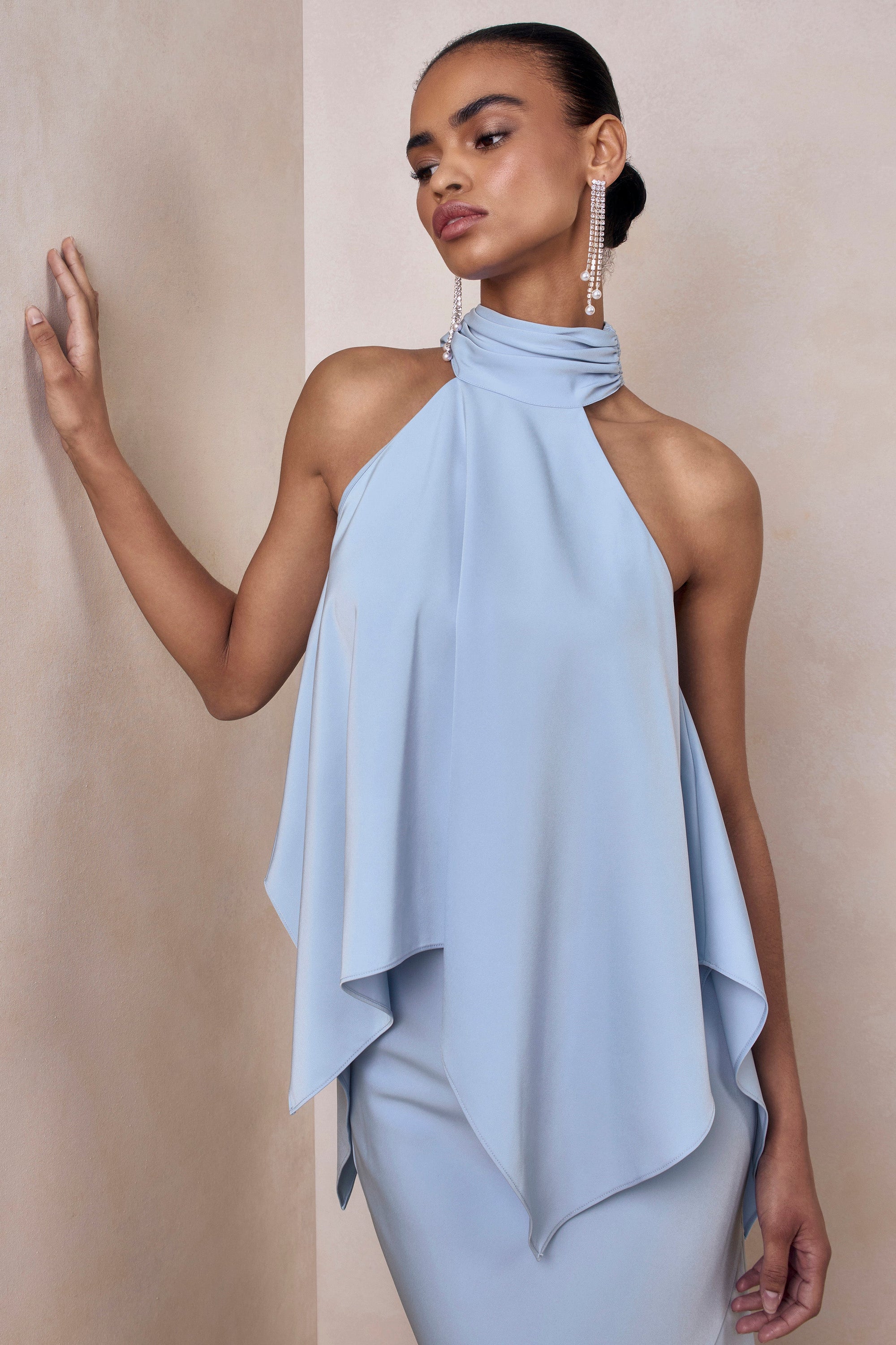 ECM_HR_CL137321016 - Sancelle _ Powder Blue Satin Halter-Neck Top  1.jpg