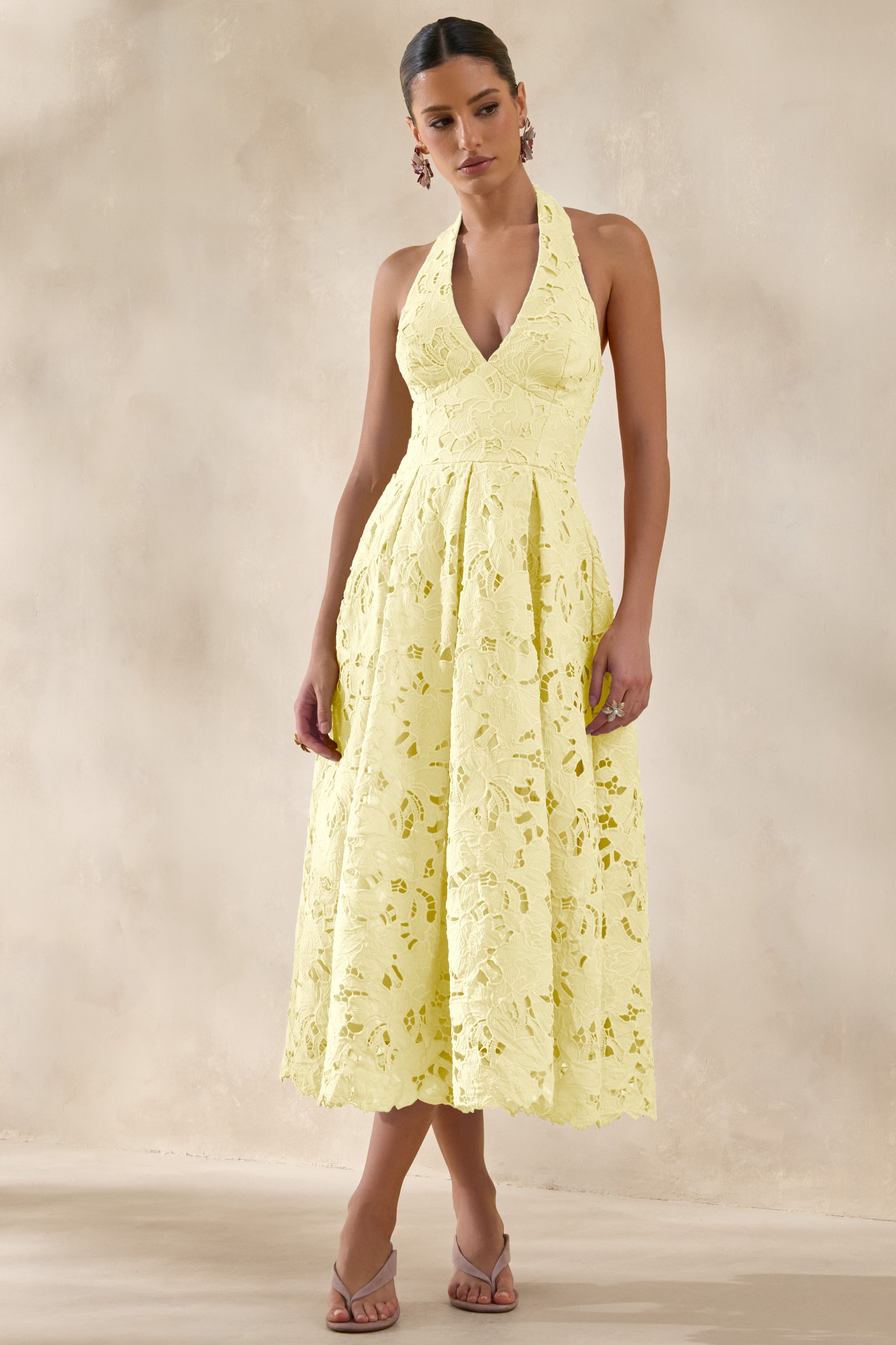 ECM_HR_CL137393121 - Maribel | Lemon Lace Plunge-Neck Midi Dress 1.jpg