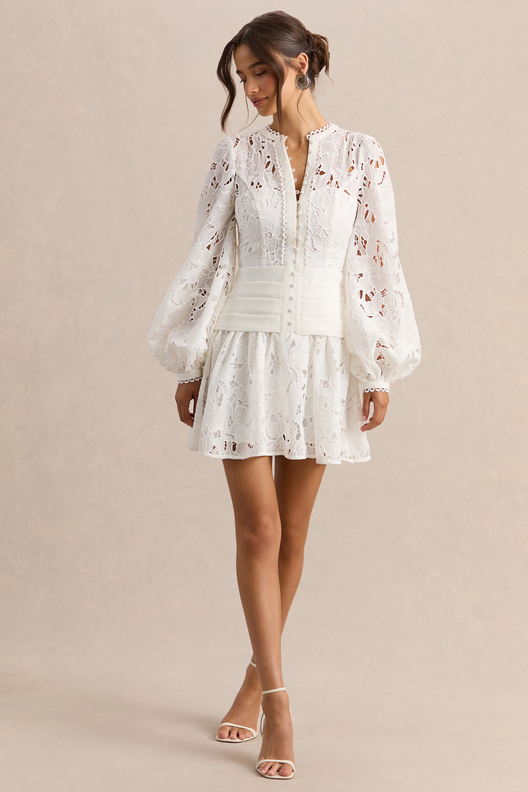 ECM_HR_CL137396110---Helena---White-Crew-Neck-Mini-Dress-With-Puff-Sleeves-and-Pleated-Skirt-9.jpg
