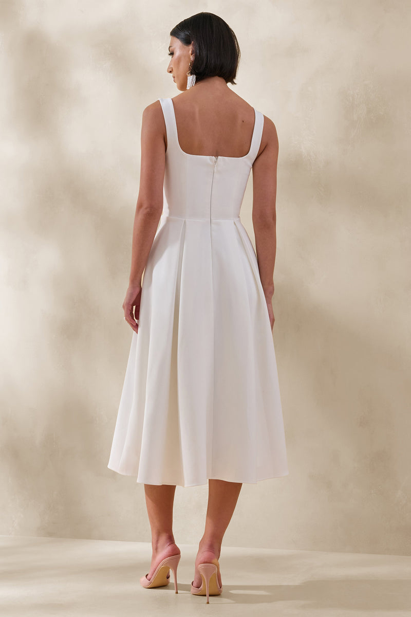 ECM_HR_CL137439112 - Maelle _ Cream Scoop-Neck Midi Dress With Corsage Detailing 1.jpg