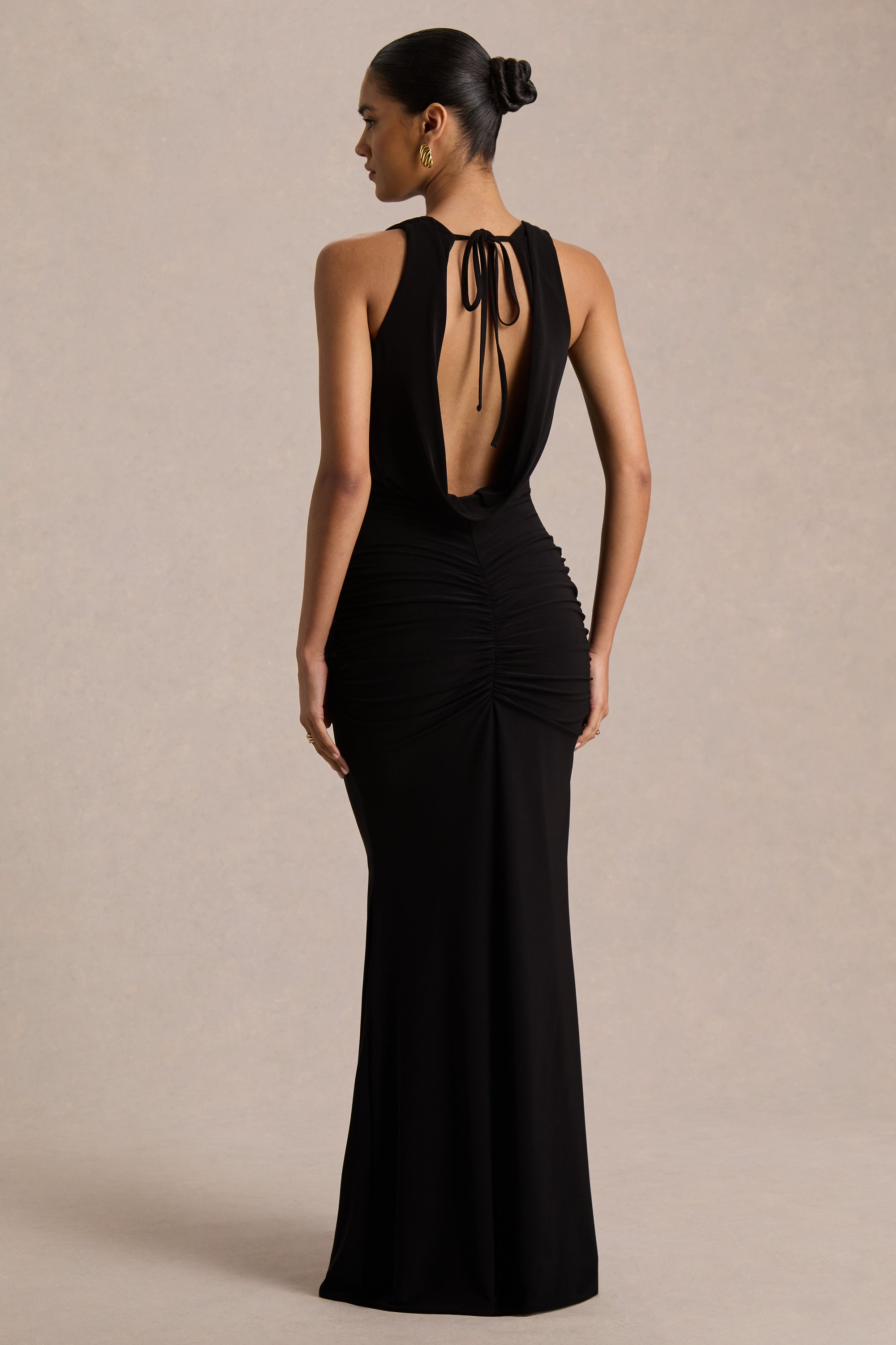 CL137498001 - Mallie | Black Cowl-Neck Maxi Dress With Gathered-Detailing_07.jpg