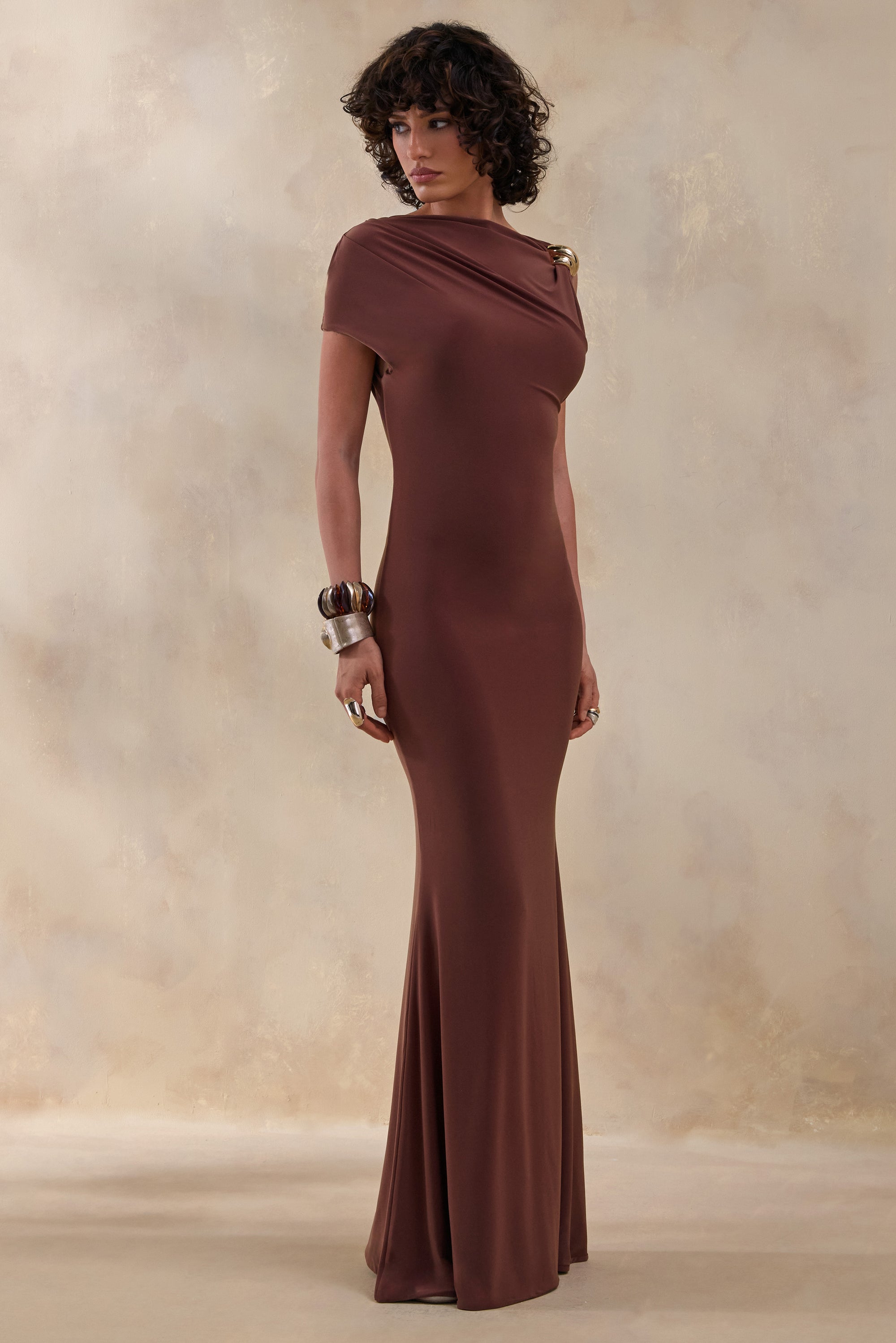 ECM_HR_CL137523021 - Blaire | Brown Asymmetric-Neck Maxi Dress With Gold-Detailing 0.jpg