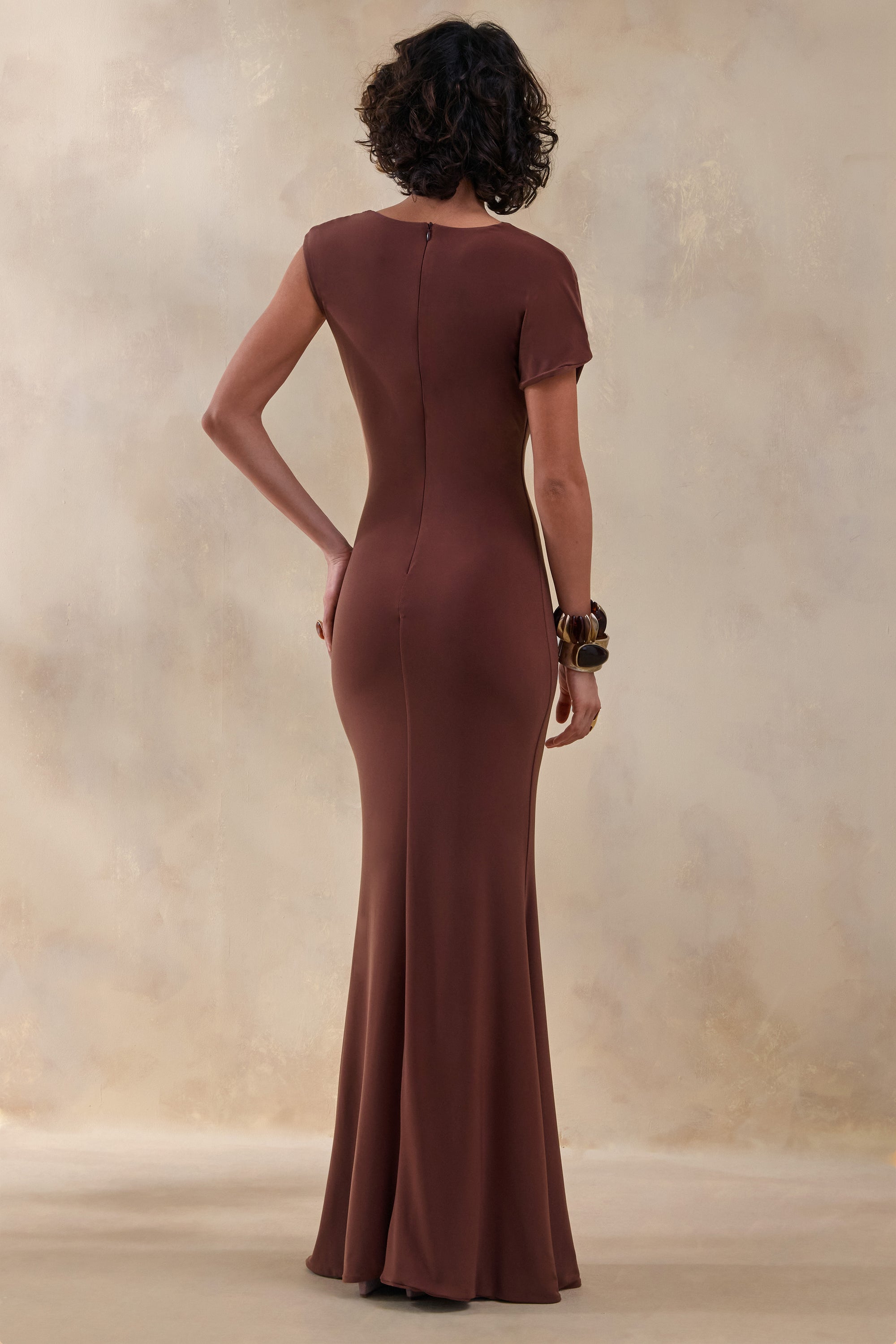 ECM_HR_CL137523021 - Blaire | Brown Asymmetric-Neck Maxi Dress With Gold-Detailing 2.jpg