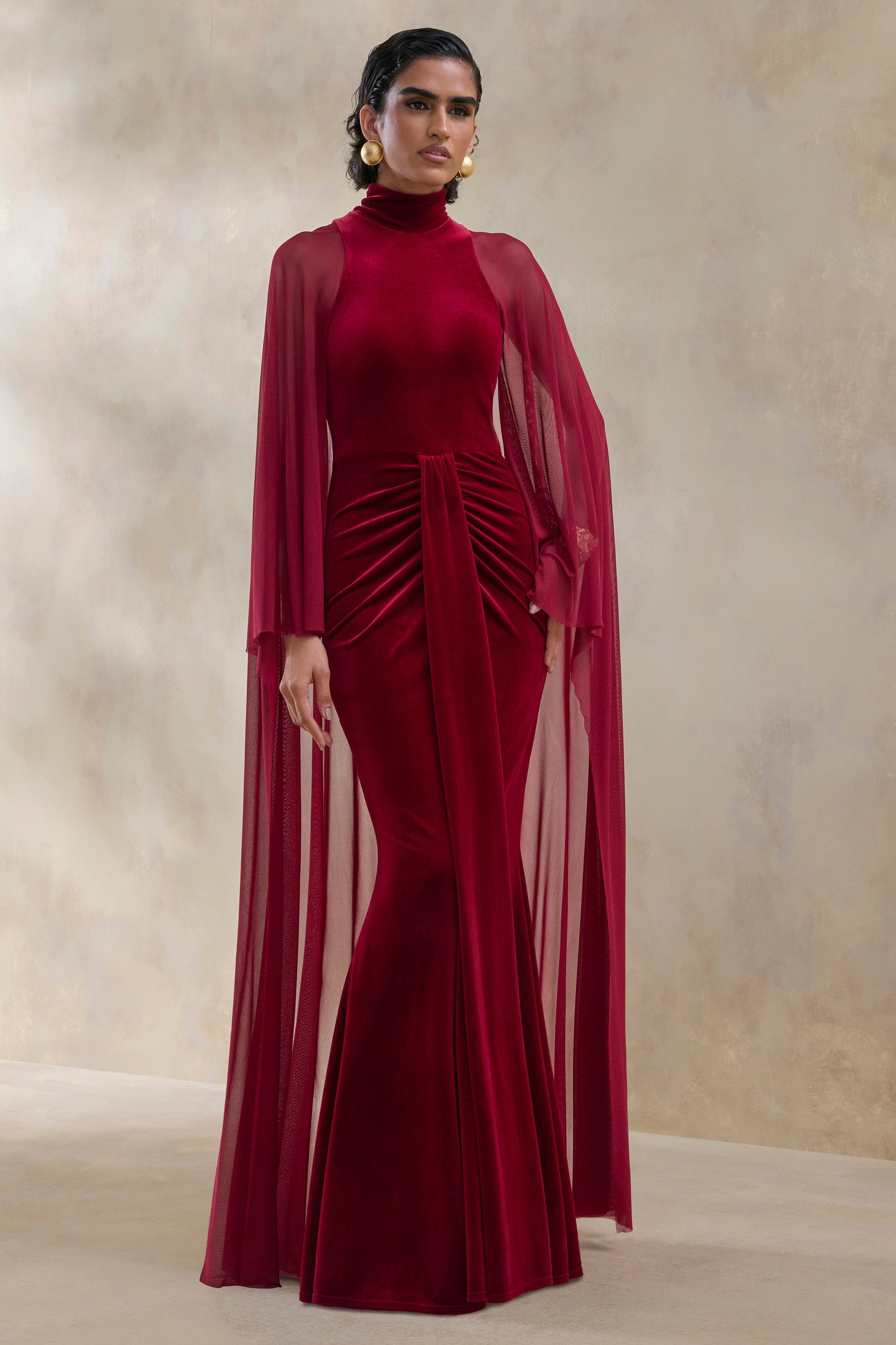ECM_HR_CL137538102 - Adoring | Burgundy Velvet High-Neck Maxi Dress 2.jpg